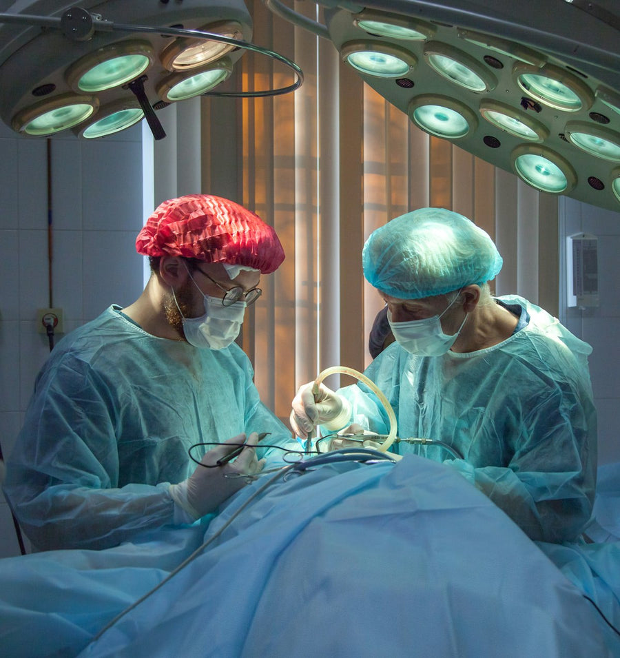 Hospital operating room, postoperative recovery